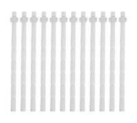 Kichvoe 12 Pezzi Asta Pulsante Wc, Button Rods per Serbatoio Acqua, Plastico Bianco, Asta Filettata Estendibile e Tagliabile, Accessorio per Sciacquone e Pulsante di Scarico