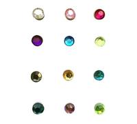 Kichvoe 12 Pezzi Segna Bicchieri in Acrilico Riutilizzabili e Lavabili, Marcatori Colorati per Bicchieri, Identificatori di Calici per Feste e Convivialità Colore Casuale