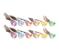 Kichvoe 12 Pezzi Uccellino Artificiale Realistico 14cm in Piume e Schiuma | Clip Pratica, senza Odore Strano, per Piante in Vaso da Giardino e Ambienti Domestici Colore Casuale