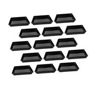 Kichvoe 15 Sottovasi Quadrati in Plastica Nera per Piante da Interno ed Esterno, Vassoi di Drenaggio Resistenti per Balcone e Giardino, Base per Vaso di Fiori Design Rinforzato,