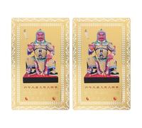 Kichvoe 2 carte Feng Shui Tai Sui Gold 2026 Anno del Cavallo Amuleto del Generale Li Cheng Elimina il Male Porta Fortuna Felicità Decorazione del Portafoglio Zodiaco Carta di Buon Auspicio Amuleto