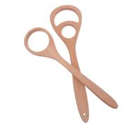 Kichvoe 2 Pezzi Frusta in Legno per Impasto Manico Ergonomico, Facile da Pulire, Due Modelli Diversi, Superficie Liscia, per Cucina Domestica e Pasta Madre Riutilizzabile