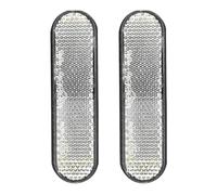 Kichvoe 2 Pezzi Luce LED Riflettente per Moto 24 LED Bianca in Plastica | Segnalatore Laterale e Posteriore, Funzione Freccia, Resistente alle Intemperie, Installazione Semplice