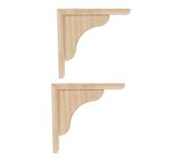 Kichvoe 2 Pezzi Staffa per Mensola Triangolare in Legno Beige, Supporto a Parete per Ripiani, Stile Moderno Minimalista, Migliora la Sicurezza e Impedisce lo Scivolamento degli Oggetti