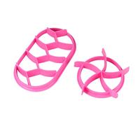 Kichvoe 2 Pezzi Stampi per Pane in Plastica Rosa Modellini Rotondi e Ovali per da Te Accessori Forno per Uso e Professionale