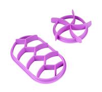 Kichvoe 2 Pezzi Stampo per Pane in Plastica con Forme Rotonda e Stampo da Forno Antiaderente per Panificazione da Te Utensile per Dolci e Pasta e