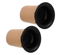 Kichvoe 2 Pezzi Tubo Reflex Rotondo per Cassa Altoparlante, Tubo Guida per Speaker Cabinet, Plastico e Carta, Khaki, per Car Audio e Guitar Speaker, Studio e Auto
