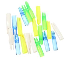 Kichvoe 20 Pezzi Coda di Cocca da Caccia in Plastica per Frecce, Resistente e Non Facile da Rompere, Adatta per Tiro All'aperto e Aste in bambù o Legno