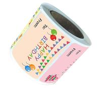 Kichvoe 200 Etichette Adesive Buon Compleanno per Bomboniere, Sigilli per Buste Colorati, Etichette per Feste di Compleanno e Decorazioni Ufficio, Adesivi Resistenti e Facili da Usare