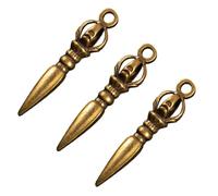 Kichvoe 3 Pezzi Ciondoli in Ottone Pestello Vajra Decorativo Antico, Ornamenti Sospesi Multiuso per Auto e Casa, Artigianato in Ottone Effetto Vintage per Rinnovare Spazi Piccoli