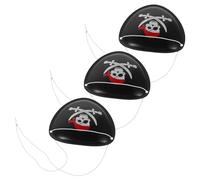 Kichvoe 3 Pezzi Maschera per Occhi da Pirata Nero Plastico | Accessori Pirata Riutilizzabili, Look Autentico con Teschio e Spade Incrociate, per Cosplay e Giochi di Ruolo