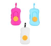 Kichvoe 3 Pezzi Scatola Portatile per Salviette Umidificate in Pp Coperchio Leggero e Design Pulsante in Silicone per Stanza e Tavoli Colore Casuale