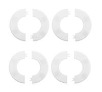 Kichvoe 4 flange a muro divise, placche di copertura rotonde autoadesive per tubi di diametro 64 mm/2,5 pollici, placche di copertura per rubinetti e tubi dell'acqua per fori a muro.
