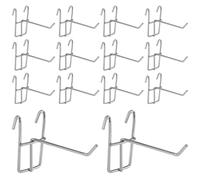 Kichvoe 40 Pezzi Ganci per Griglia in Ferro 15 Cm, Ganci Portaoggetti per Pannelli a Parete, Staffe Espositive per Negozi e Garage, Ottimizzazione Spazio per Esposizione Merce