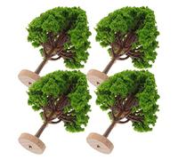 Kichvoe 4pezzi Alberelli Miniature Per Paesaggi Sabbia Decorazione Realistica Per Diorami e Micro Paesaggi Con Base Modelli Dettagliati Leggera