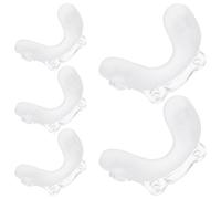 Kichvoe 5 Pezzi Naselli in Silicone a U per Occhiali, Bianco Antiscivolo | Texture a Presa Migliorata, Calzata Stabile, per Sport Dopo Scuola e Uso Quotidiano, Finitura Opaca