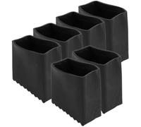 Kichvoe 6 Pezzi Copri Piedini per Scala in Gomma Antiscivolo Proteggi Piedi Scale e Pavimenti Accessori per Scaletta Domestica Nero