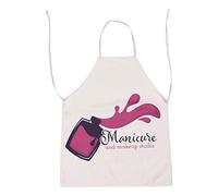 Kichvoe Abbigliamento Da Salone Per Donna Grembiuli Barbecue Grembiule Con Pettorina Grembiule Da Cameriera Grembiule Da Manicure Grembiule Di Primer Unghie Abito Da Donna Cartone Animato