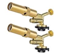 Kichvoe Accenditore a Gas in Rame e Lega Testa Torcia Regolabile Portatile 2 Pezzi Design Compatto Versatile per Saldatura e Brasatura, per Barbecue e Campeggio