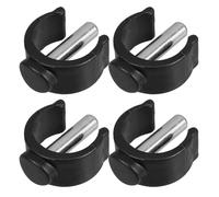 Kichvoe Accessori per Walking Canes Cane Grip Nero 4 Pezzi Clip a C in Plastica, Morbidi Puntali Antiscivolo, Adatti a Bastoni e Sedie Comode per Uso Domestico