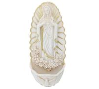 Kichvoe Acquasantiera Da Parete Per Ingresso Decorazione Religiosa Con Immagine Di Guadalupe Acquasantiera Per Casa E Chiesa 7.87X3.35X1.38in 1 Pezzo