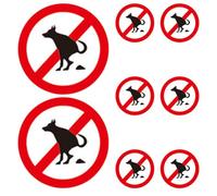 Kichvoe Adesivi Divertenti Vietato i Bisogni per Cani, 8 Pezzi Impermeabili per Giardino e Cortile, Cartelli di Avvertimento per Prato Contro Escrementi Animali