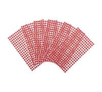 Kichvoe Adesivi Strass 6 Pezzi per Fai da Te, Gemme Artigianali Autoadesive Rosse, Decorazioni per Scrapbooking e Cover Smartphone, Alta Viscosità e Rimozione Facile