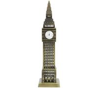 Kichvoe Architettonico Big Ben in Lega di Metallo Bronzo, Ornamento da Tavolo per Arredamento Casa e Ufficio, Decorazione Architettonica Desktop per Inaugurazione e Interni