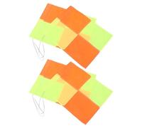 Kichvoe Bandiere Arbitro Calcio Accessori Calcio Essenziali Set 4 Pezzi in Poliestere Giallo Antifade Recupero Rapido Sul Campo per Allenamento e Partita