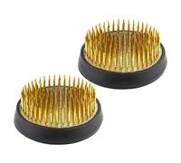 Kichvoe Base per Spillo Rotonda in Rame per Composizioni Floreali, 2 Pezzi Aghi Robusti e Punta Arrotondata, Accessorio per Fissaggio e Porta Fiori, per Decorazioni Floreali e Bouquet