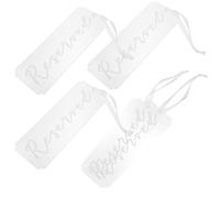 Kichvoe Cartelli Riservati per Matrimoni Appesi in Acrilico Trasparente, Set da 5 Cartelli Segnaposto per Sedie, Decorazioni Eleganti per Eventi e Feste