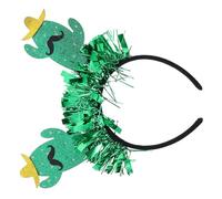 Kichvoe Cerchietto di Carnevale Cactus Verde per Donne, Accessori Messicani le Donne, Vacanze Estive e Feste Hawaiane, Versatile in Plastica e Tessuto