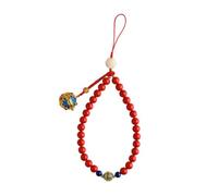 Kichvoe Cinturino per Cellulare in Plastica Rosso Stile Cinese Pallina a Forma di Sfera, Facile da Installare e Rimuovere, Adatto per Zaini e Borse