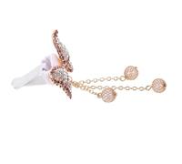 Kichvoe Ciondolo Farfalla Decorativo con Nappina in Legno per Custodia Telefono Charm Telefono Elegante con Clip Resistente per Accessori Cellulare