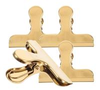 Kichvoe Clip di Chiusura per Sacchetti Alimentari in Acciaio Inox 4 Pezzi, Sigillatrice per Sacchetti per Mantenere Freschezza Snack e Ingredienti, Pratiche Clip per Conservazione