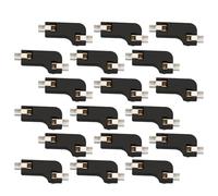 Kichvoe Connettore Pcb Hot Swap per Tastiera Meccanica, 20 Pezzi Base di Ricambio Hot-swappable in Abs Nero Due Morsetti, Sostituzione Veloce per Interruttori Meccanici