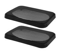 Kichvoe Copertura Design Acustico Moderno per Altoparlante Auto e Antipolvere 2 Pezzi in Plastico e Acciaio Protezione Circolare Subwoofer