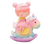 Kichvoe Decorazione e Regalo e Cartoon Elegante in Resina Unicorno Torta Topper per Compleanno per Decorazioni Feste e Cake Decoration