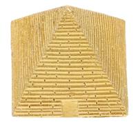 Kichvoe Decorazione Vintage a Forma di Piramide in Resina Oro, Soprammobile Creativo e Unico la Casa o Matrimoni, Miniatura Artigianale e Versatile
