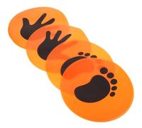 Kichvoe Dischi di Marcatura per Allenamento Calcio 4 Pezzi in PVC Antiscivolo, Marcatore per velocità e Agilità, Tappetino per Pavimenti Sportivi, per Allenamenti e Scuole di Calcio