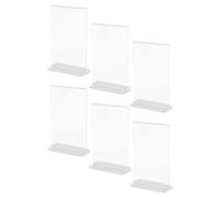 Kichvoe Espositore per Documenti in Acrilico 6 Pezzi, Porta Menù Elegante e Facile da Usare, Installazione Rapida per Ristorante o Ufficio