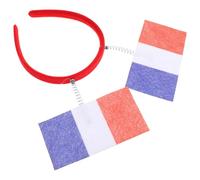 Kichvoe Fascia e Comoda da Indossare per Chioma Bandiera Francese Rossa Accessori Party e Plastica, Stile Unico per Festa Mondiale per Eventi e Party