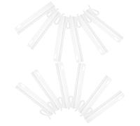 Kichvoe Ganci per Tende Regolabili in Altezza 25 Pezzi in Plastica Bianco Clip Staccabile per Uso Domestico e Hotel