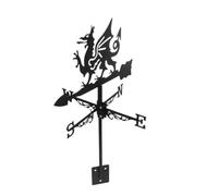 Kichvoe Indicatore di Direzione del Vento in Ferro Nero Design Scheletro, Resistente alla Rottura e Facile da Montare, Decorazione Retrò per Casa e Fienile