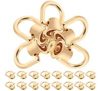 Kichvoe Kit 40 Set Accessori per Borse Rivetti a Vite in Lega di Zinco e Ferro, d Anelli e Borchie Girevoli per Artigianato e Lavorazione Pelle