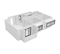 Kichvoe Kit di Modello Architettonico 1:25 Facile da Assemblare Materiale in Pvc e Acrilico per Attività Educative Interattive e Modellismo