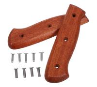 Kichvoe Manico per Coltello da Chef in Legno Antiscivolo Ergonomico, Kit di Ricambio per Manico Coltello da Cucina, Impugnatura Sostitutiva per Taglierino con Rivetti, Compatibile per Uso