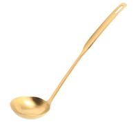 Kichvoe Mestolo da Portata Grande in Acciaio Inossidabile Spesso per Zuppe e Salse Manico lungo Cucina Professionale