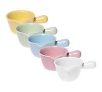 Kichvoe Mini Brocche in da 100ml Facile da Usare Set 5 con Manico, Distributore di Latte Design Versatile per Caffè e Insalate per e Bar