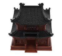 Kichvoe Mini Padiglione Asiatico Statua Edificio Tradizionale Diorama | Pagoda cinese vintage, accessori per giardino delle fate, statuetta paesaggistica per acquario, artigianato di architettura